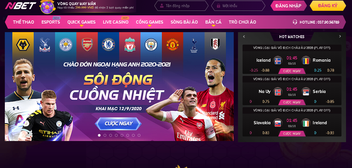 Nhà cái Nbet sôi động với môn thể thao vua