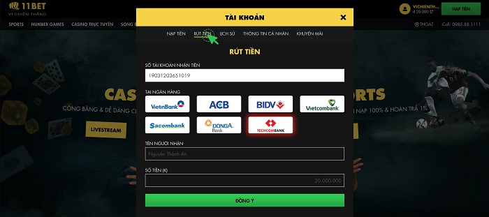 Rút tiền bảo mật, an toàn