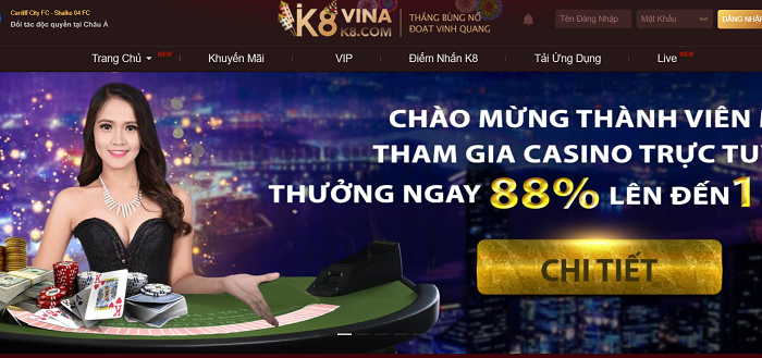 Nhà cái K8 uy tín, chất lượng