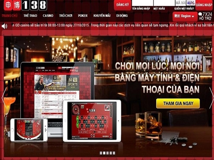 Giao diện nhà cái 138Bet vô cùng bắt mắt