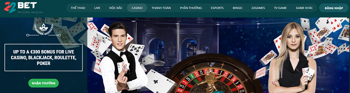Giải trí đa dạng, khuyến mãi lớn tại 22Bet