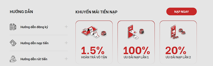 Các khuyến mãi khủng của Red88