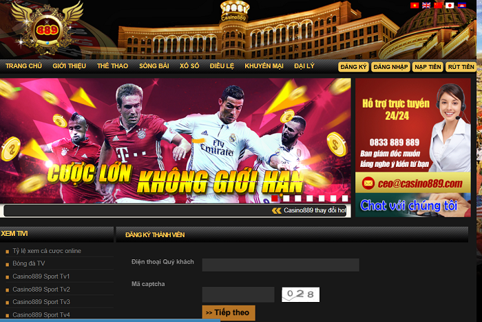 Đăng ký Casino889 đơn giản