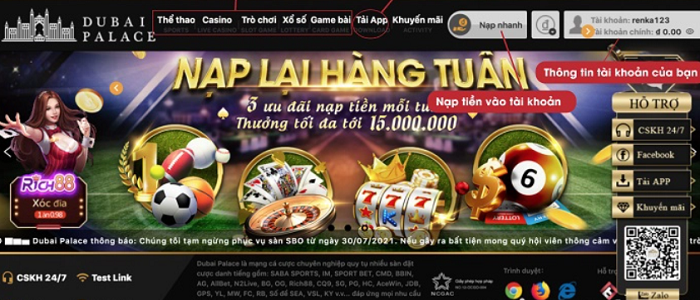 Tham gia ngay Dubai Palace để tận hưởng nhiều khoảnh khắc vui vẻ