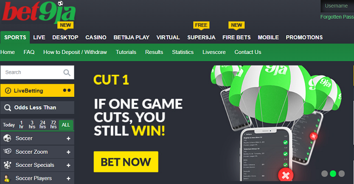 Nạp tiền để tham gia vào cái trò chơi của Bet9ja