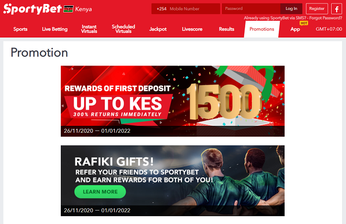 Các chương trình khuyến mãi đặc biệt của SportyBet