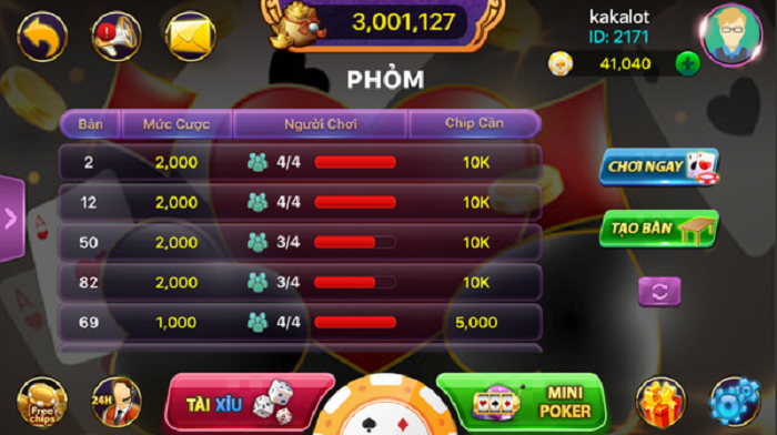 Nhiều trò chơi hấp dẫn trên Casino365