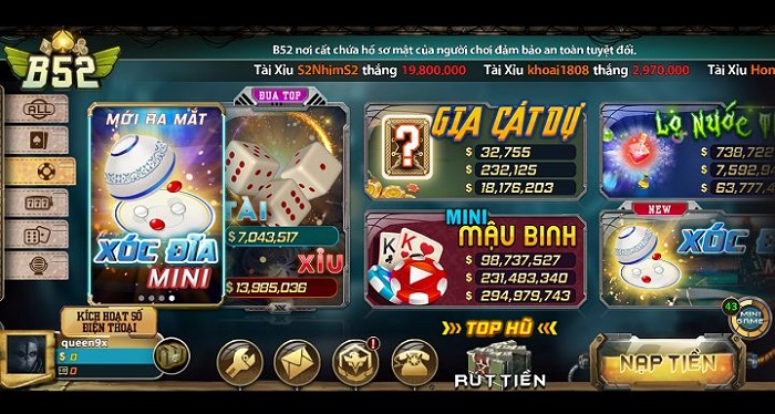 Nhận thưởng khủng từ B52