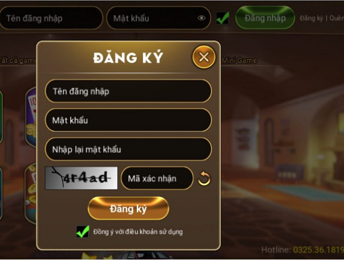 Đăng ký tài khoản dễ dàng