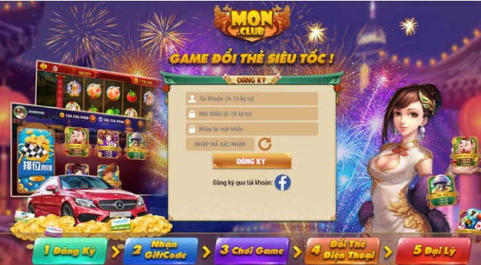 Đăng ký tài khoản Mon Club dễ dàng