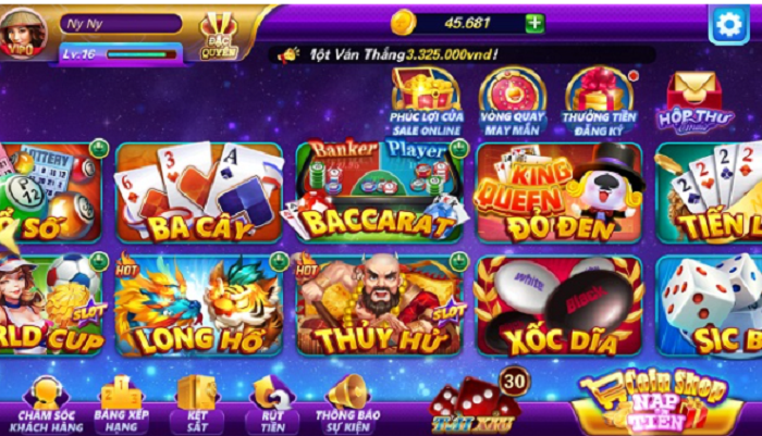 Giao diện game bắt mắt