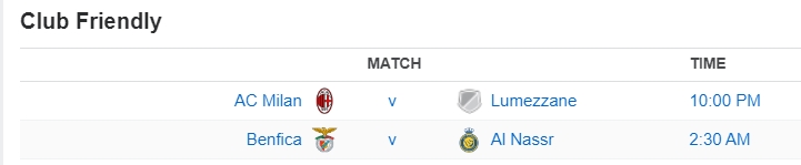 Club Friendly