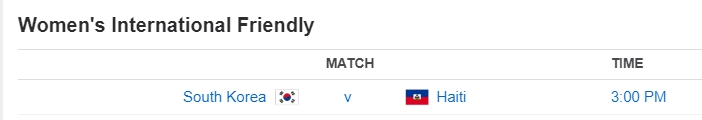 Women's International Friendly