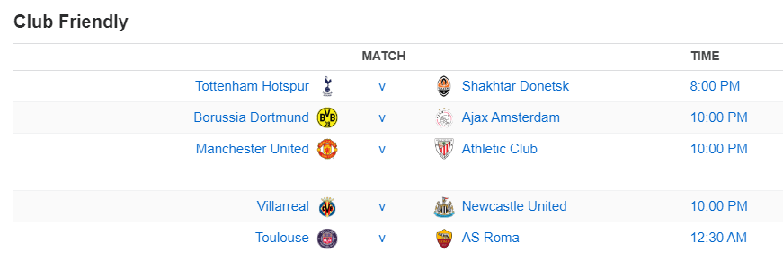 Club Friendly