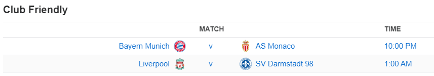 Club Friendly