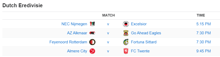 Dutch Eredivisie