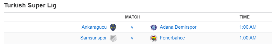 Turkish Super Lig